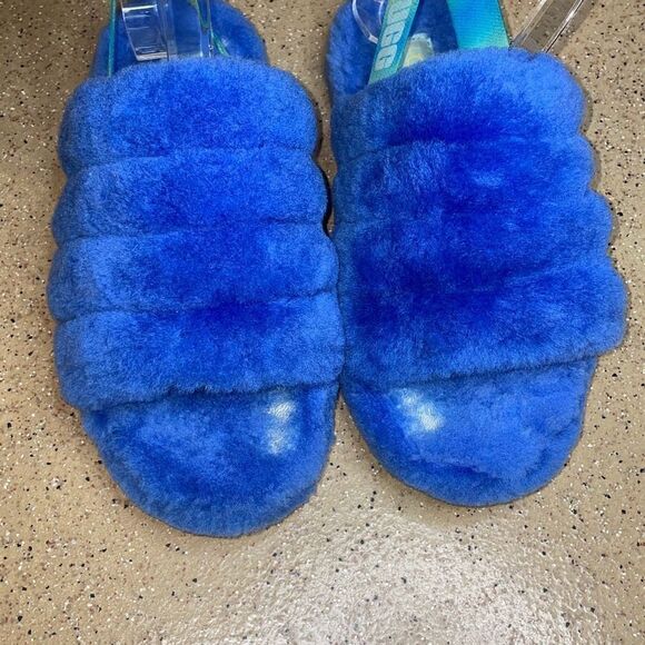 UGG Fluff Yeah Gradient Slide Mystic Blue US 5 - Picture 3 of 8
